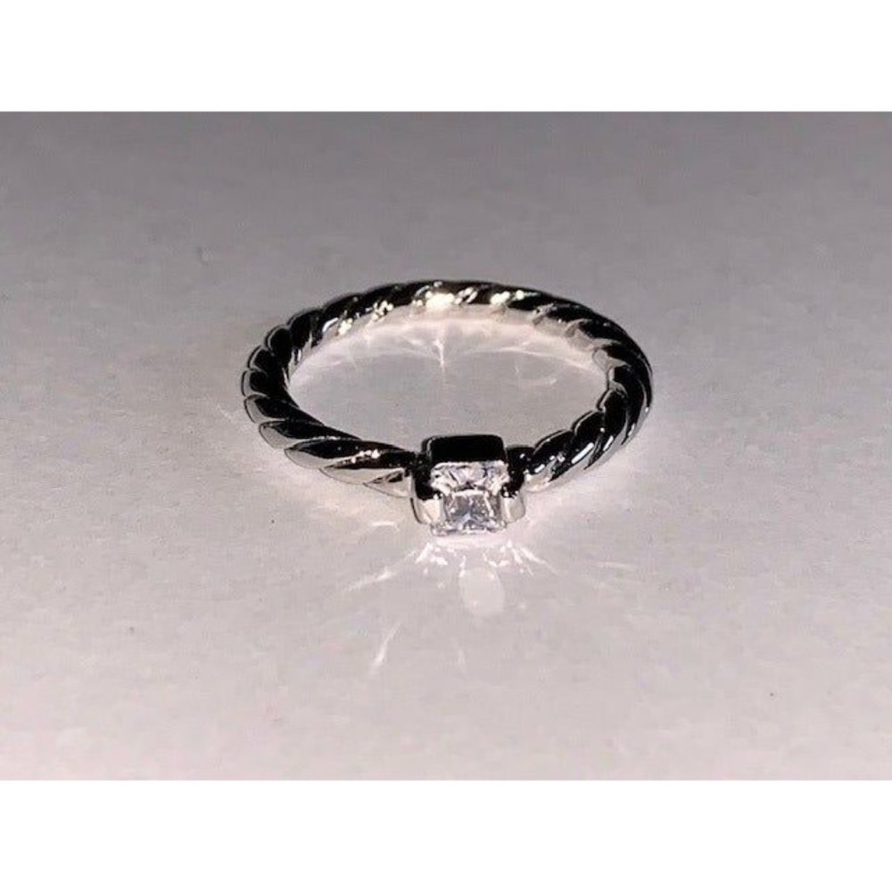 Silver tone ring size 5 - Picture 1 of 5